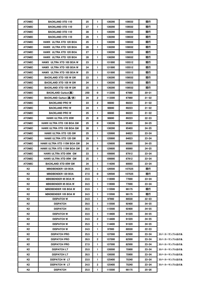 北大店スキーブーツ在庫-2025.11.18_ページ_2